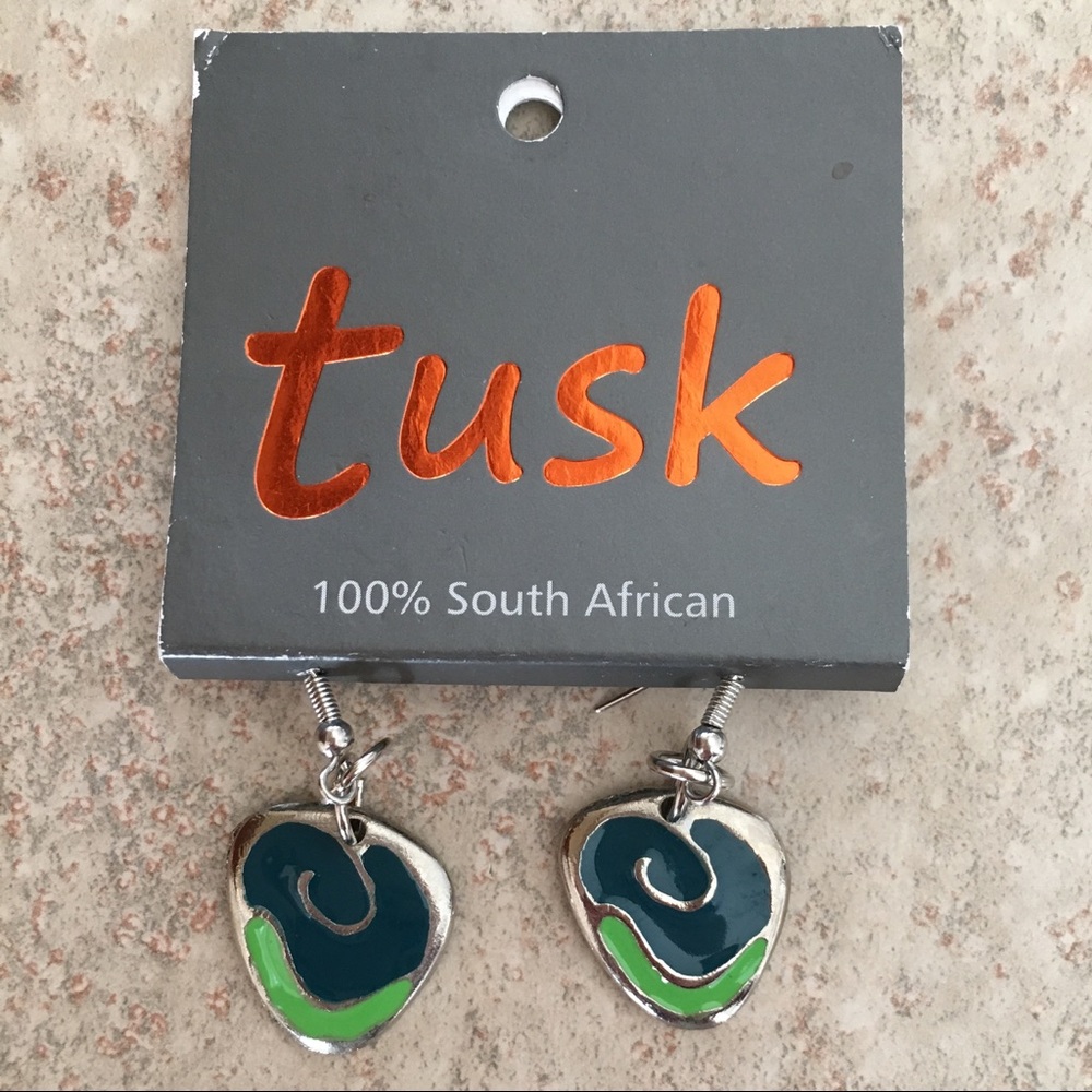 NWT Green Earrings, Bought in South Africa